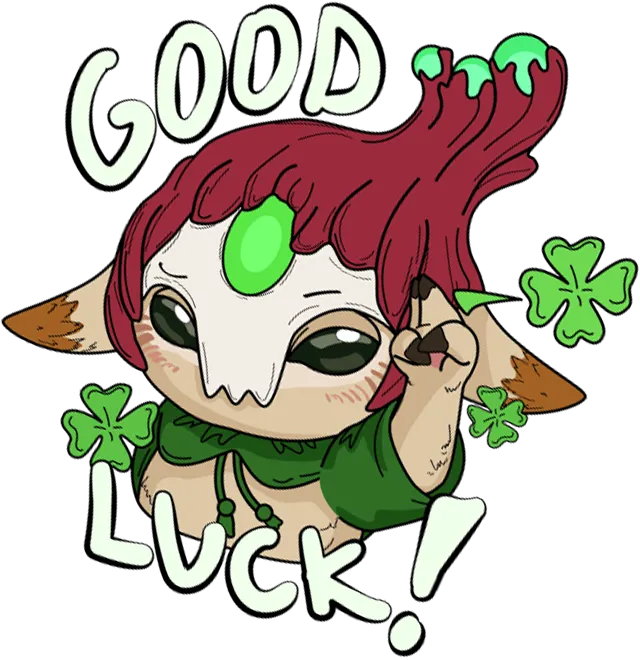 IMA mascot saying Good Luck!